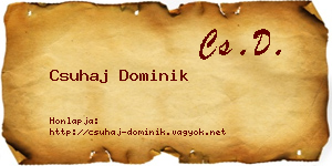 Csuhaj Dominik névjegykártya
