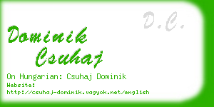 dominik csuhaj business card